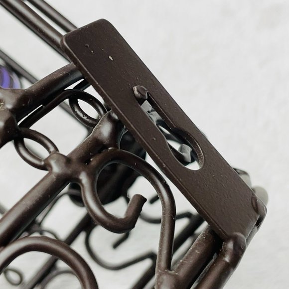 NWT Wine Bottle Cork Cage, Epic Brand, Metal, Glass Beads, 14" T x 4 1/4" D - Picture 6 of 15